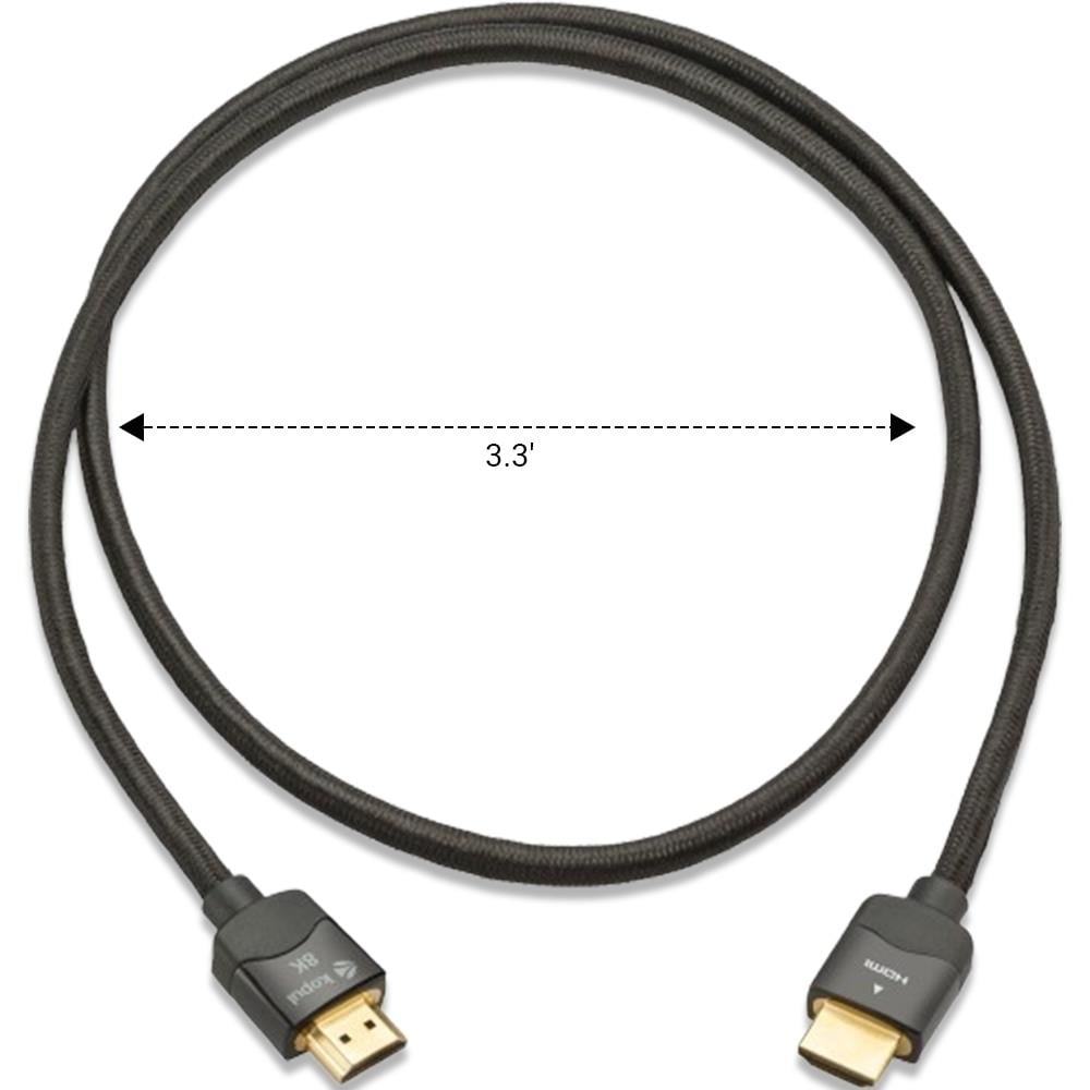 8K HDMI Cable 3.3ft Ultra High-Speed 48Gbps 3-Layer Shielding Braided Gold-Plated Flame-Resistant Ideal for UHD and Pro Image 2