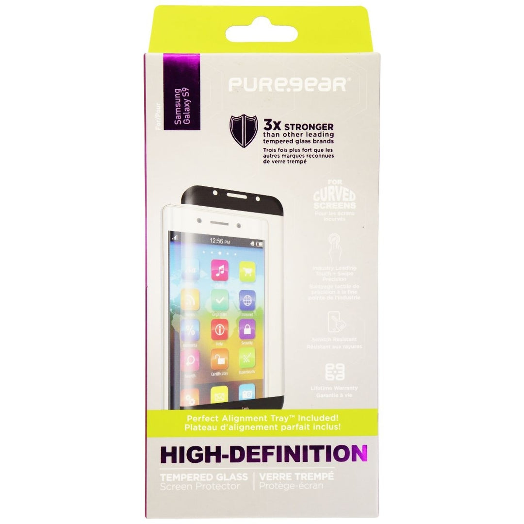 PureGear HD Tempered Glass Screen Protector for Galaxy S9 - Black Edge Image 1