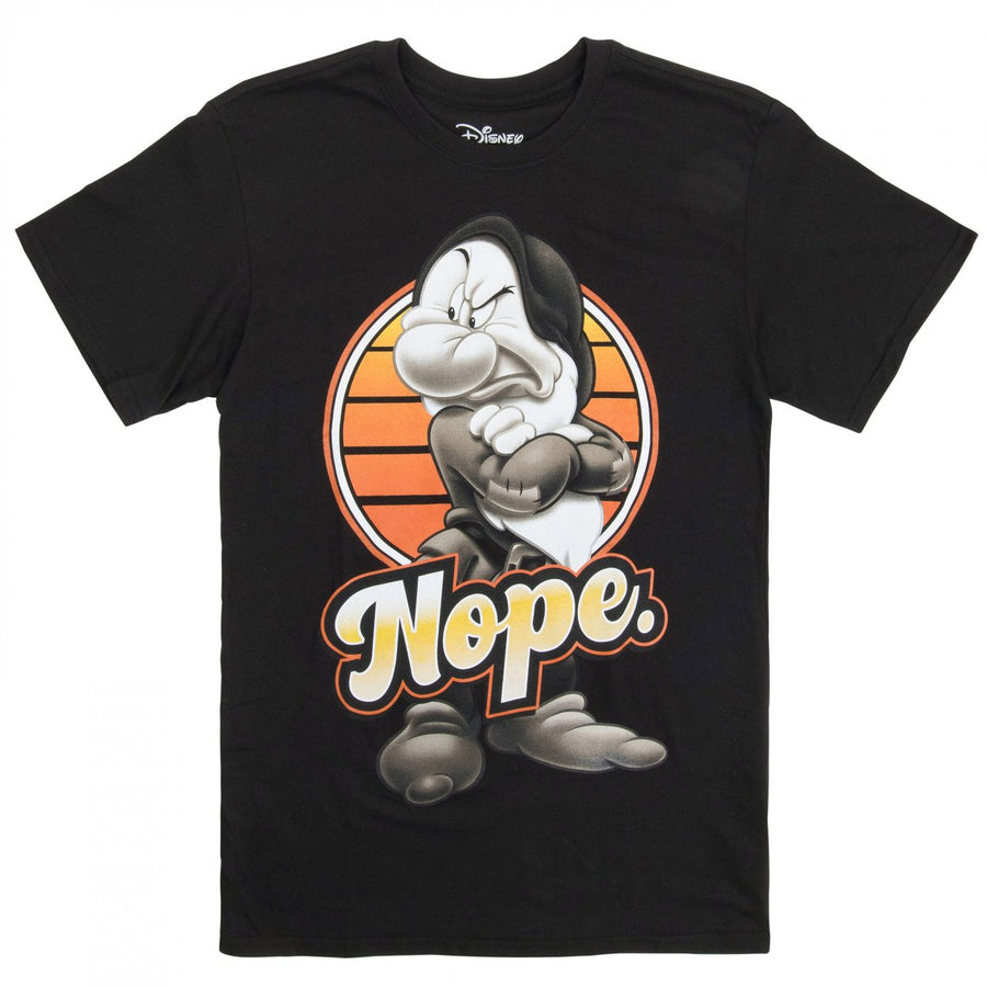 Grumpy Disney Character Nope T-Shirt Image 1