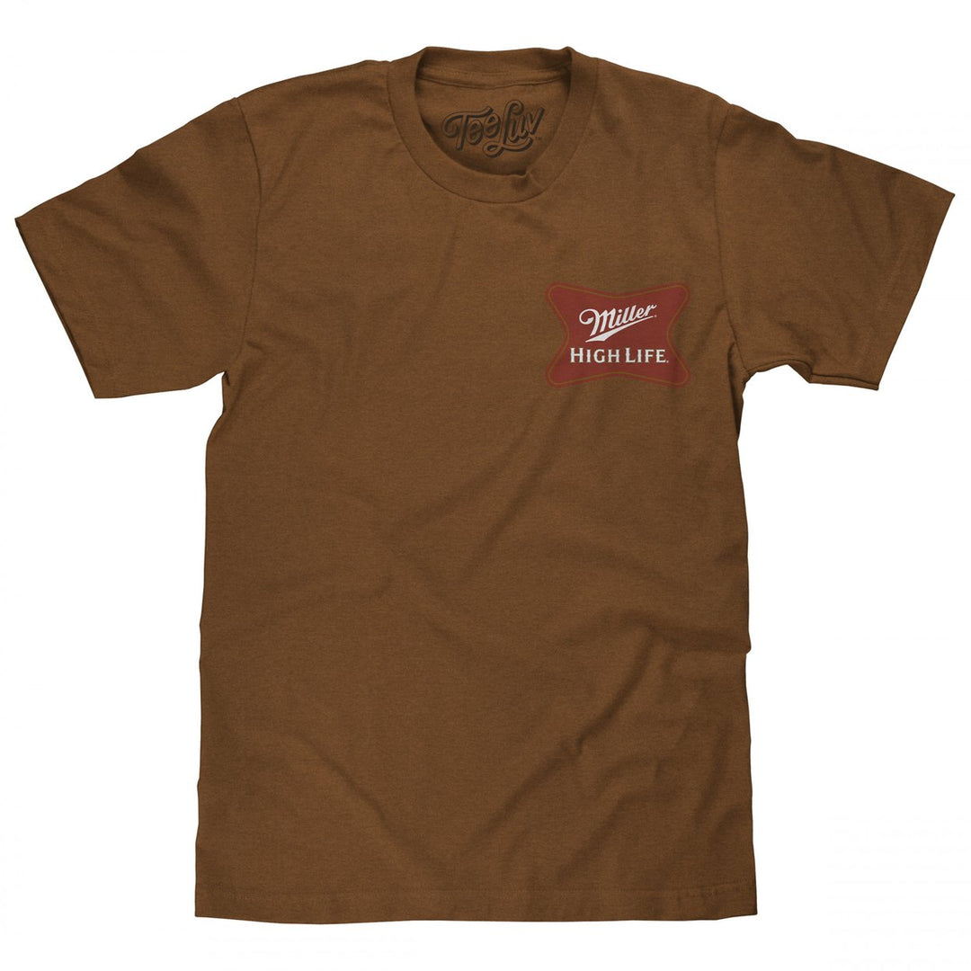 Miller High Life Brand Label Front and Back T-Shirt Image 2