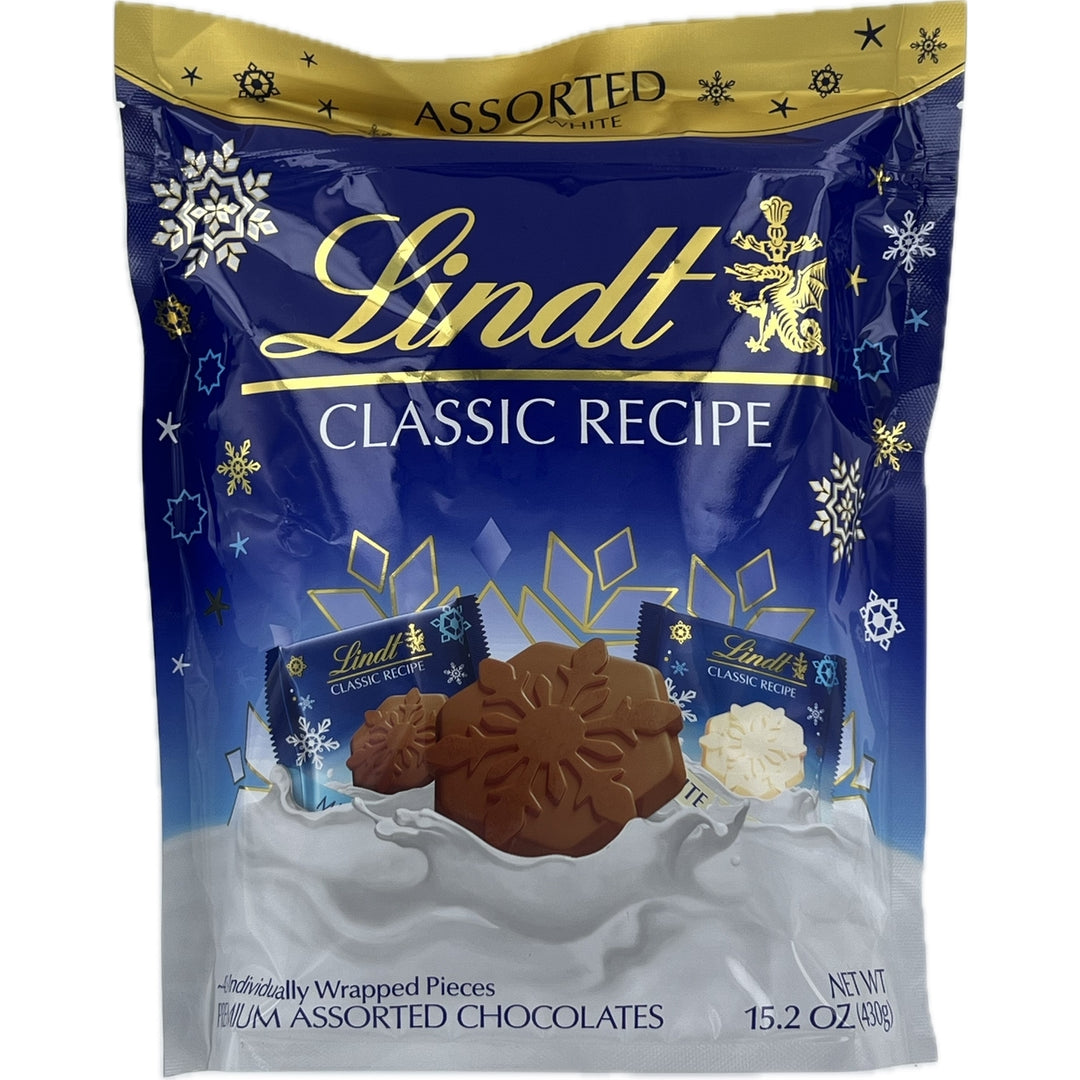 Lindt Classic Recipe Milk and White Assorted Snowflake Chocolates (15.2 Ounce) Image 1