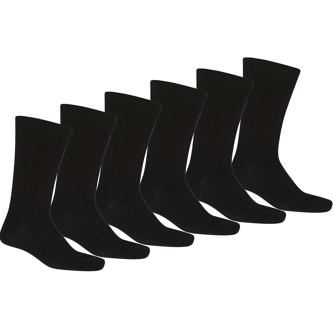 36 Pair Solid Black Dress Socks Essential for Your Wardrobe Image 1