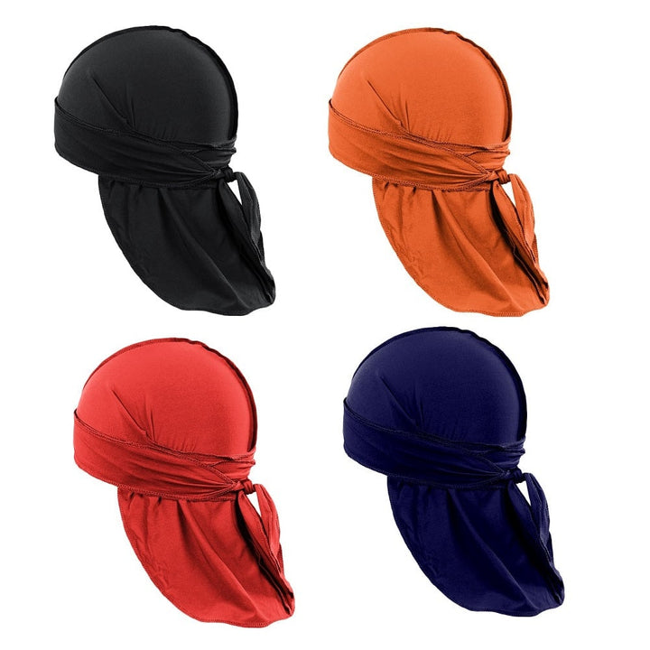 6 Pack Durags for Men Stylish Waves Headscarf and Doo Rag Tail Image 9