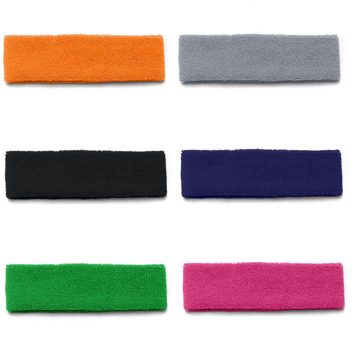 6 Pack Sports Headbands Stretchy Sweatbands for Yoga Fitness and Dance Image 11