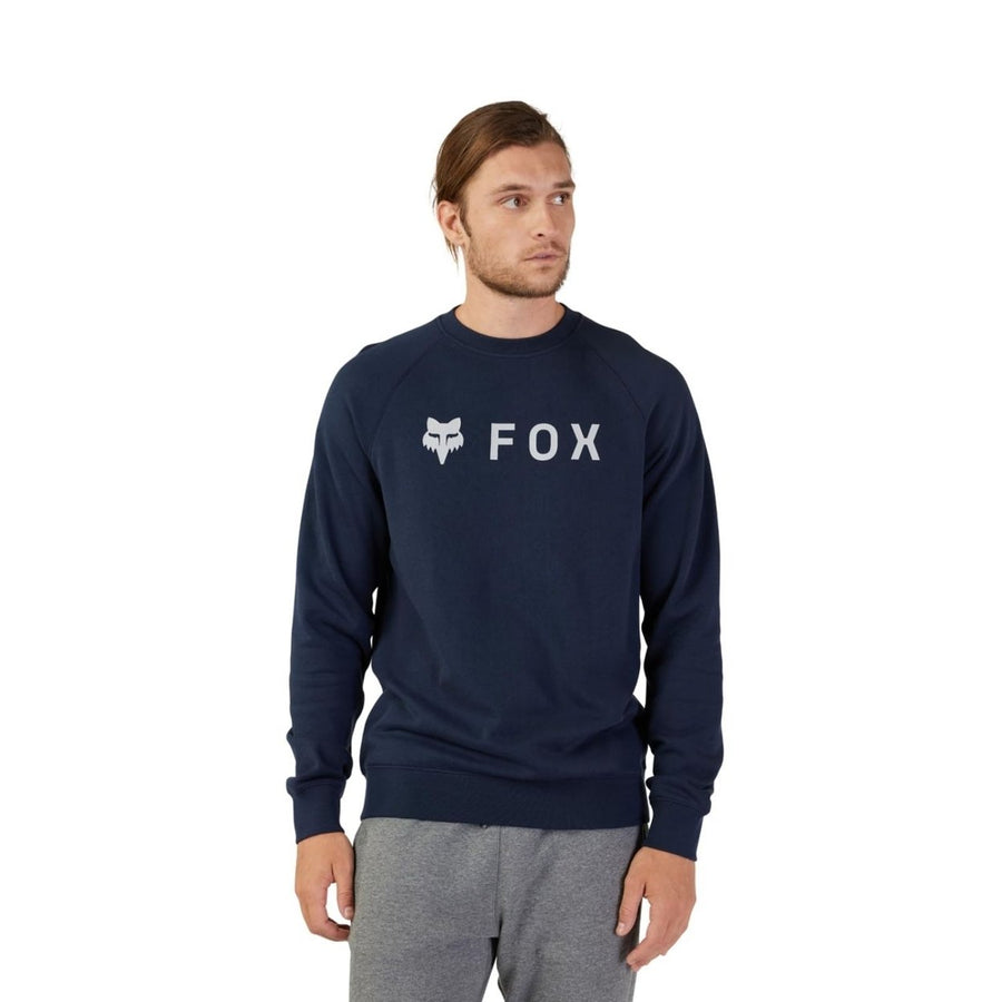 Fox Racing Mens Absolute Fleece Crew HEATHER GRAPHITE Image 1