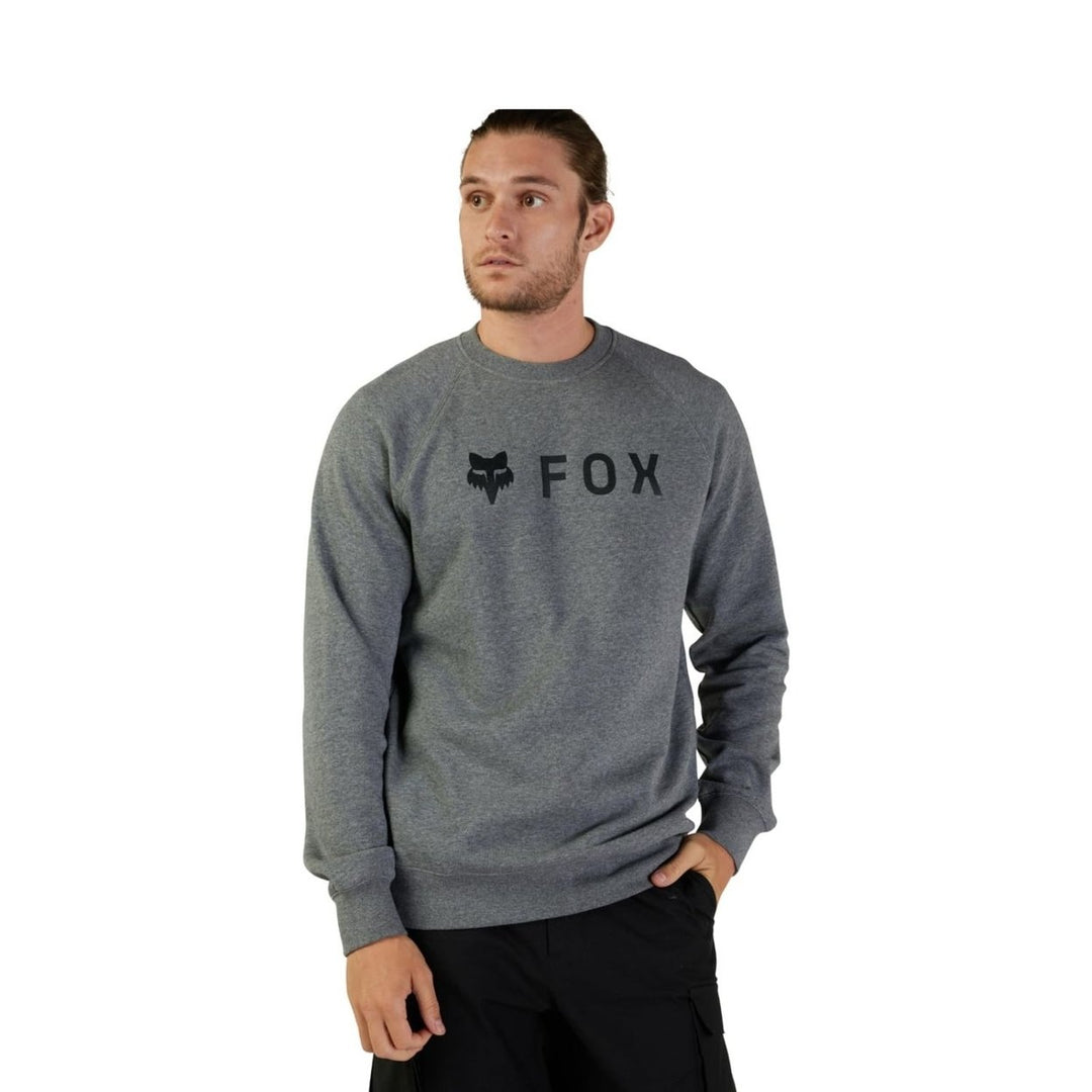 Fox Racing Mens Absolute Fleece Crew HEATHER GRAPHITE Image 4