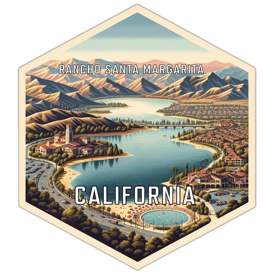 Rancho Santa Margarita California Souvenir Travel Destination Die Cut Hexagon Fridge Magnet Image 1