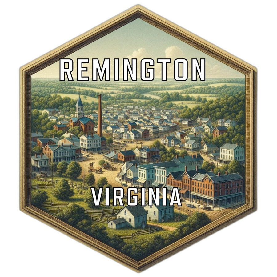 Remington Virginia Souvenir Travel Destination Die Cut Hexagon Fridge Magnet Image 1