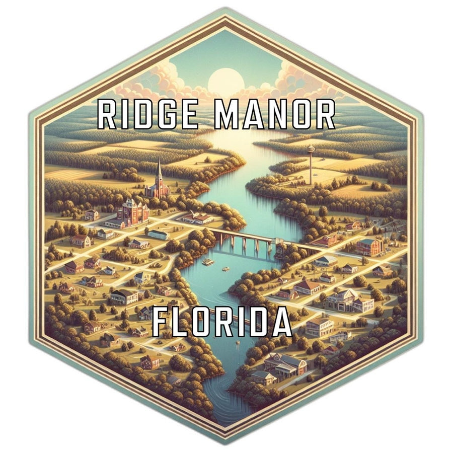 Ridge Manor Florida Souvenir Travel Destination Die Cut Hexagon Fridge Magnet Image 1