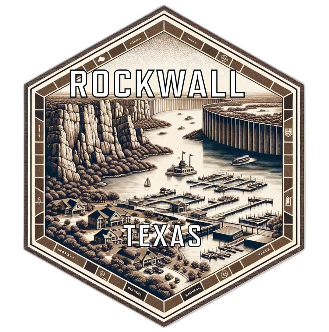 Rockwall Texas Souvenir Travel Destination Die Cut Hexagon Fridge Magnet Image 1