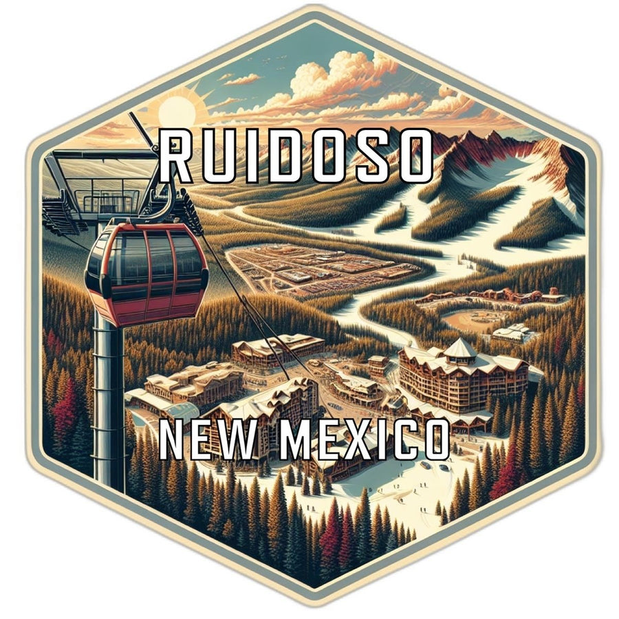 Ruidoso Mexico Souvenir Travel Destination Die Cut Hexagon Fridge Magnet Image 1