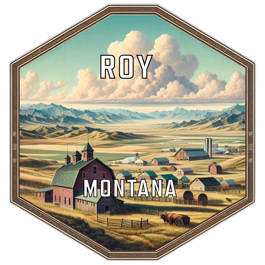 Roy Montana Souvenir Travel Destination Die Cut Hexagon Fridge Magnet Image 1