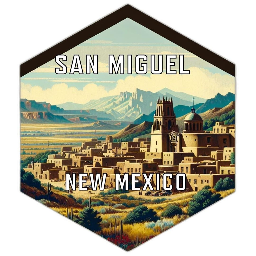 San Miguel Mexico Souvenir Travel Destination Die Cut Hexagon Fridge Magnet Image 1