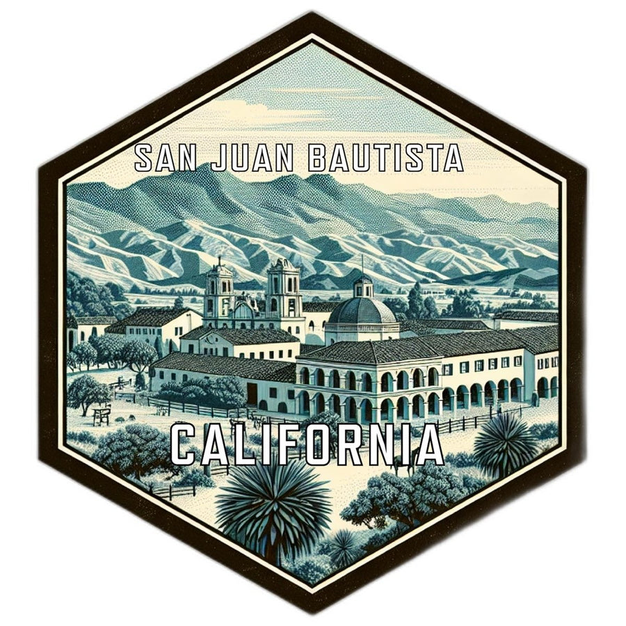 San Juan Bautista California Souvenir Travel Destination Die Cut Hexagon Fridge Magnet Image 1