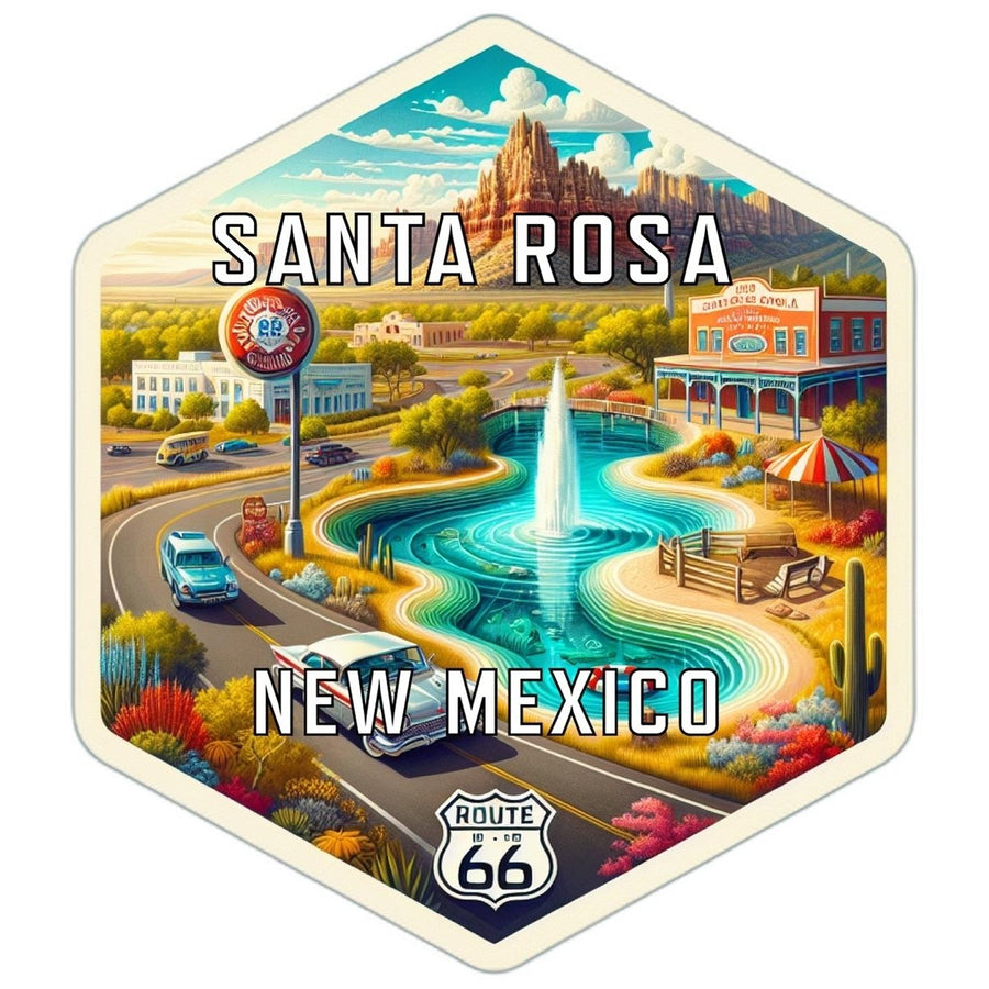 Santa Rosa Mexico Souvenir Travel Destination Die Cut Hexagon Fridge Magnet Image 1