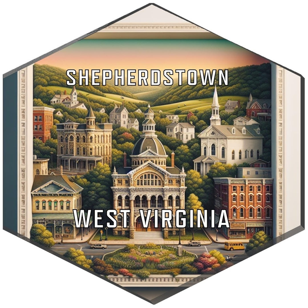 Shepherdstown West Virginia Souvenir Travel Destination Die Cut Hexagon Fridge Magnet Image 1