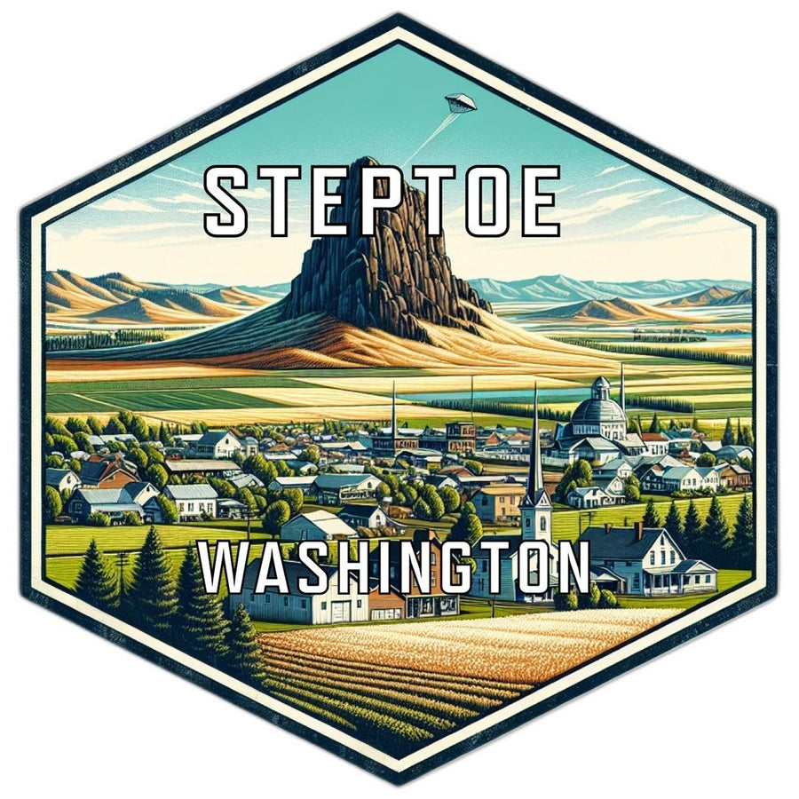 Steptoe Washington Souvenir Travel Destination Die Cut Hexagon Fridge Magnet Image 1