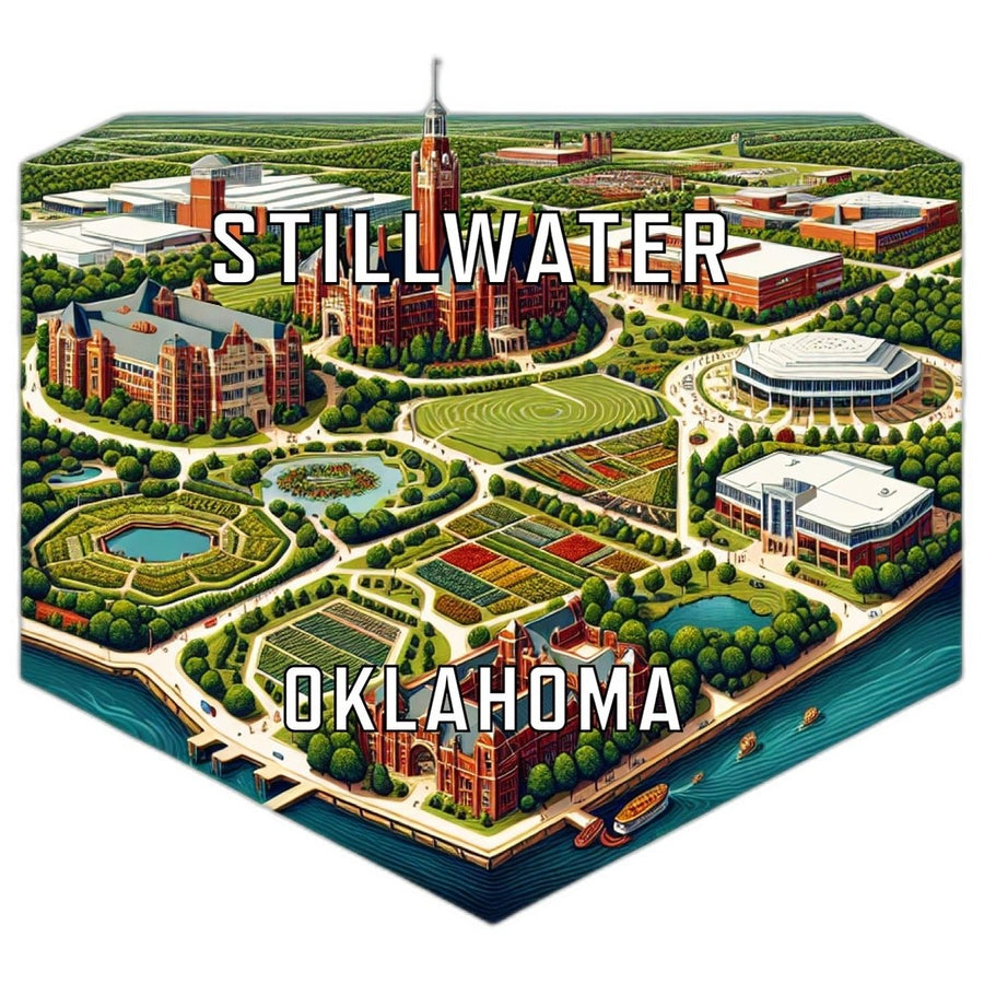 Stillwater Oklahoma Souvenir Travel Destination Die Cut Hexagon Fridge Magnet Image 1