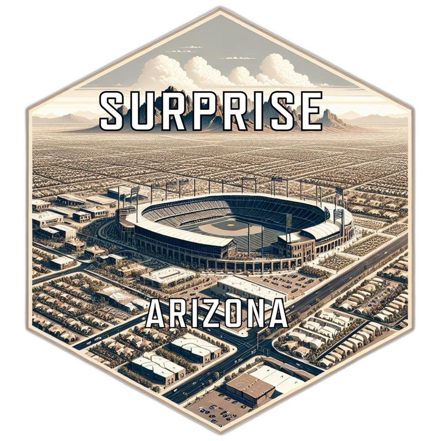 Surprise Arizona Souvenir Travel Destination Die Cut Hexagon Fridge Magnet Image 1