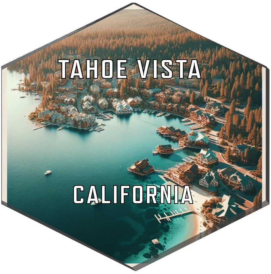 Tahoe Vista California Souvenir Travel Destination Die Cut Hexagon Fridge Magnet Image 1