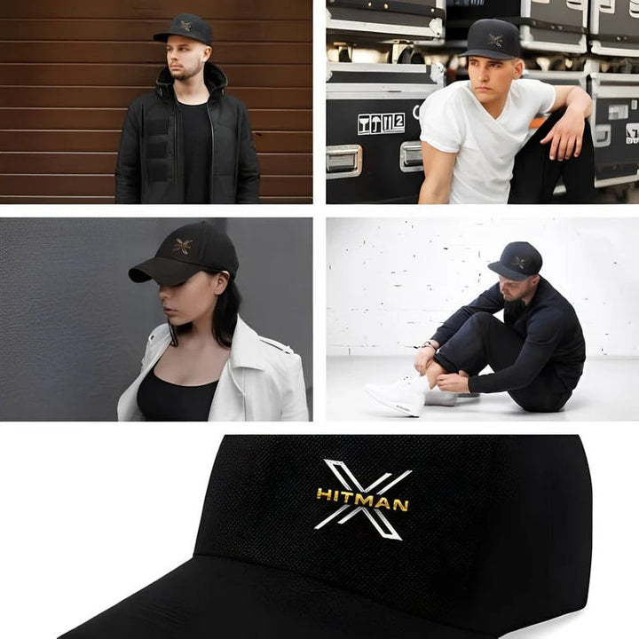 XHitman Stylish Modern Sport Performance Adjustable Size Baseball Cap For Men And Women All Seasons Black and Red Combo Image 4