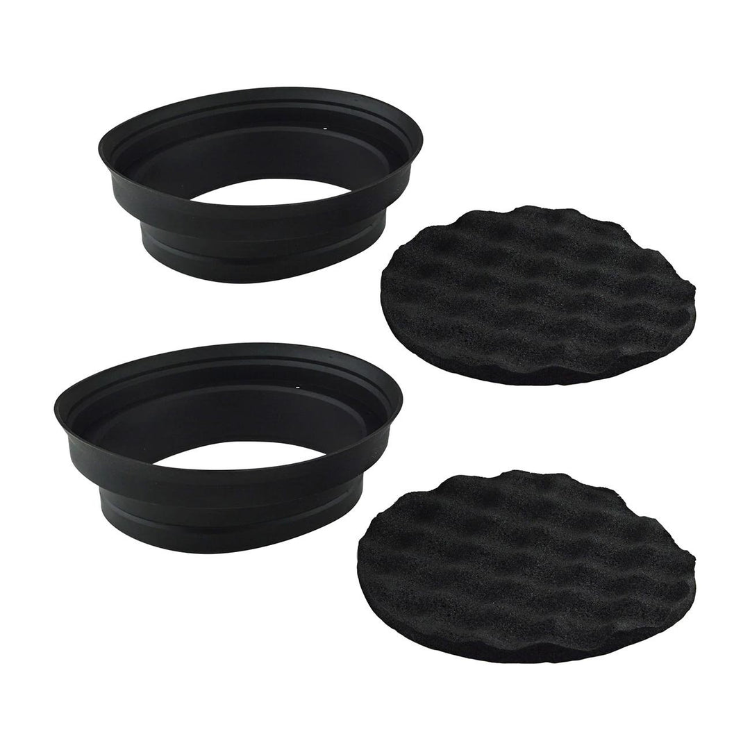 8" Silicone Speaker Baffle Kit -Foldable Front Rings and Foam for Improved Sound -Includes 2 Rings 2 Baffles Pipemans Image 3