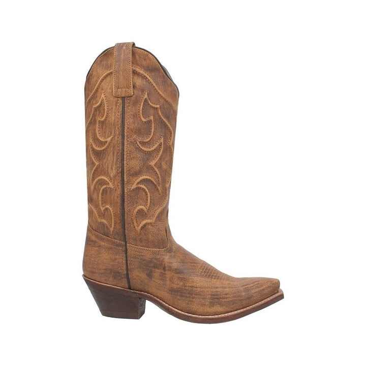 Laredo Western Boots Womens Reva Snip Toe 12" Pull On Honey 54267 Image 3