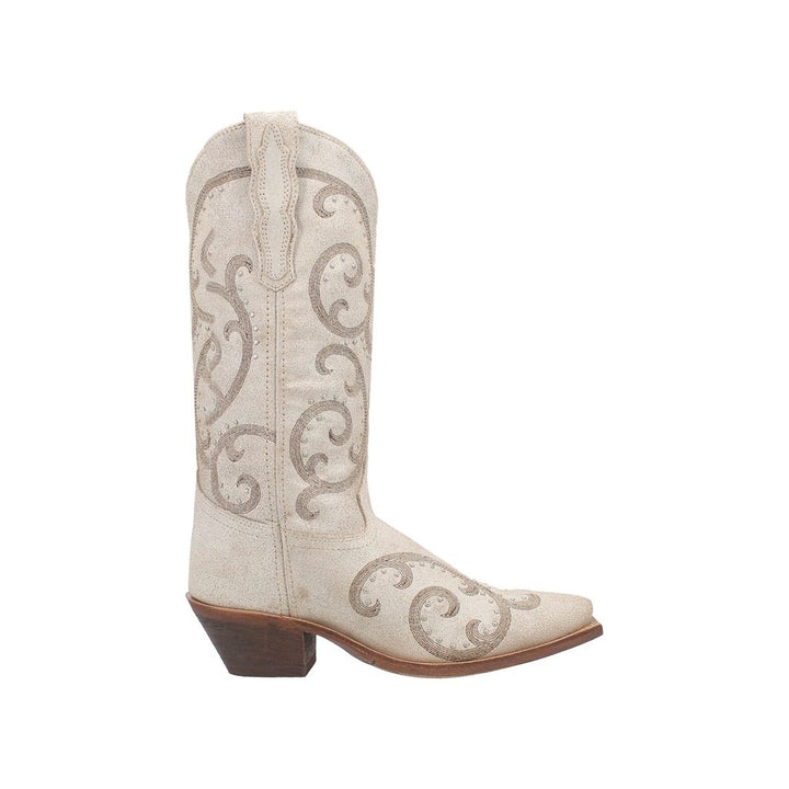 Laredo Western Boots Womens Haisley Studs Snip Toe Off White 52201 Image 3