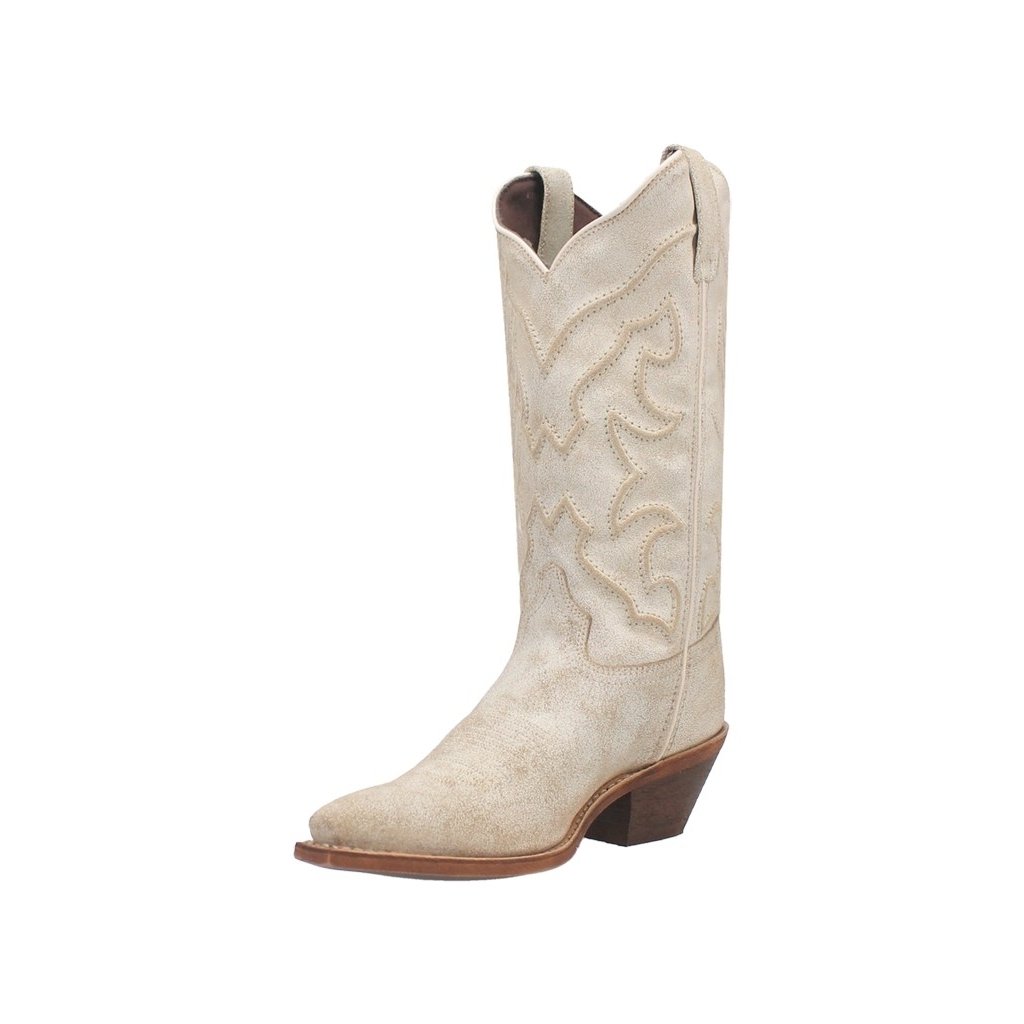 Laredo Western Boots Womens 12" Shaft Seeley Snip Toe Bone 52186 Image 1