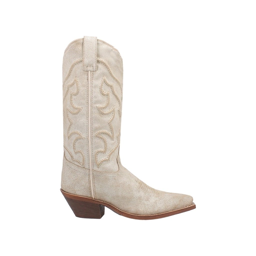 Laredo Western Boots Womens 12" Shaft Seeley Snip Toe Bone 52186 Image 3