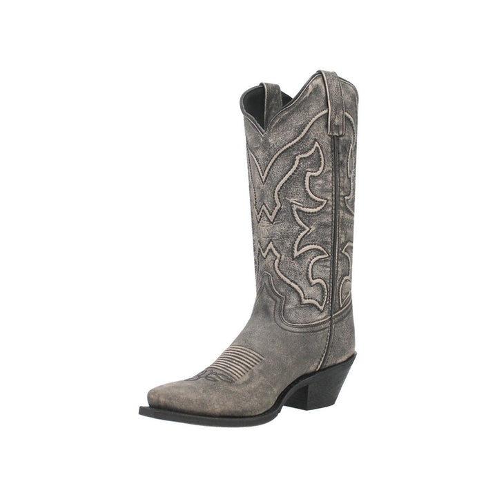 Laredo Western Boots Womens Snip Toe Seeley 12" Shaft Black 52175 Image 1