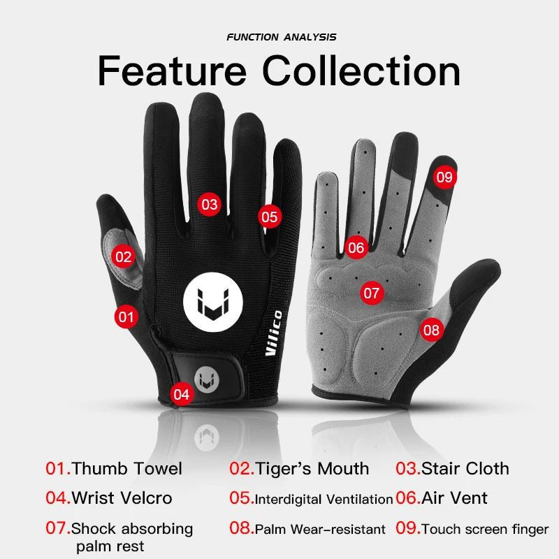 Breathable Non-Slip Cycling Gloves  Touchscreen MTB and Road Bike Gloves Image 4