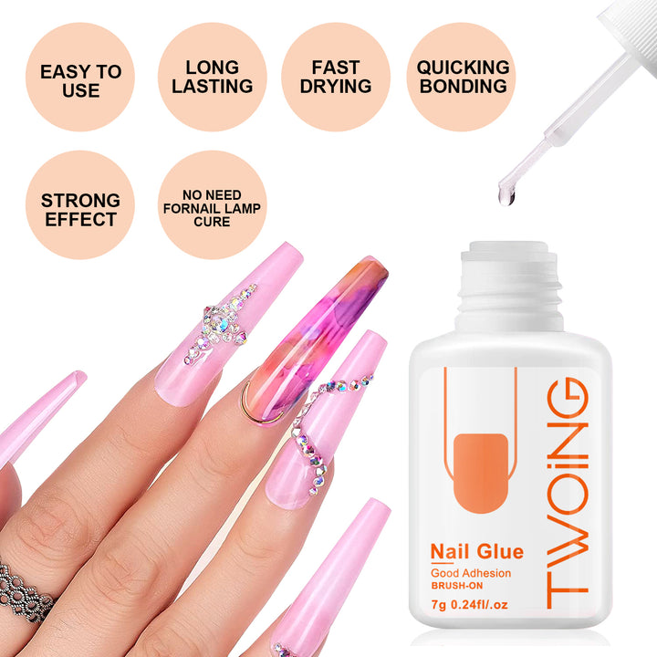 7g Super Strong Nail Glue For False Nail Tips Acrylic Nails,Press On Nails,Fake Nails Art Decoration Lasting Adhesion Image 4