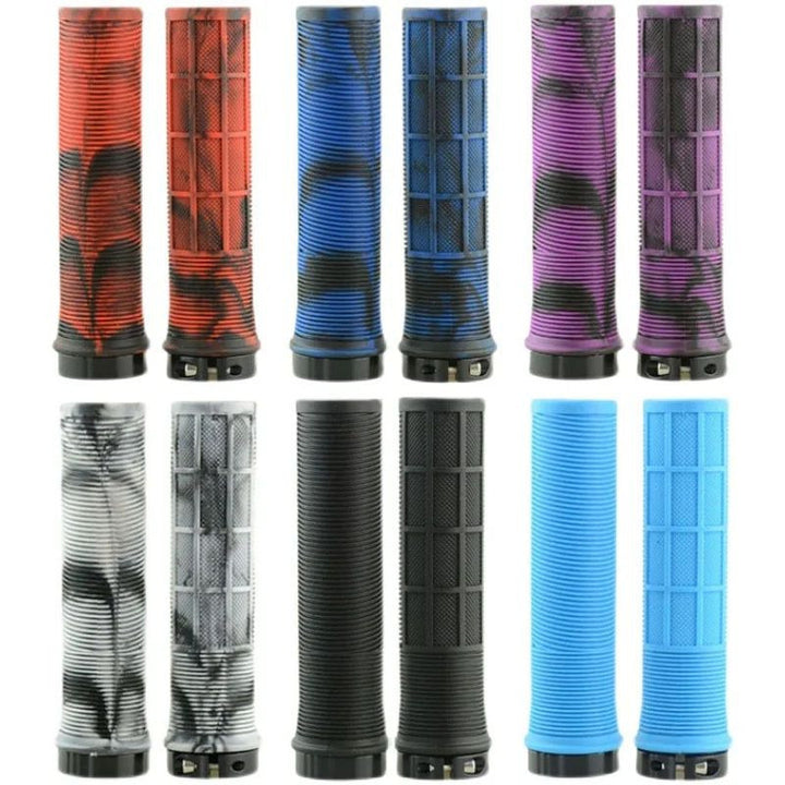 Non-Slip Bicycle Handlebar Grips  Aluminum Alloy Lock-On MTB Cuffs Image 1