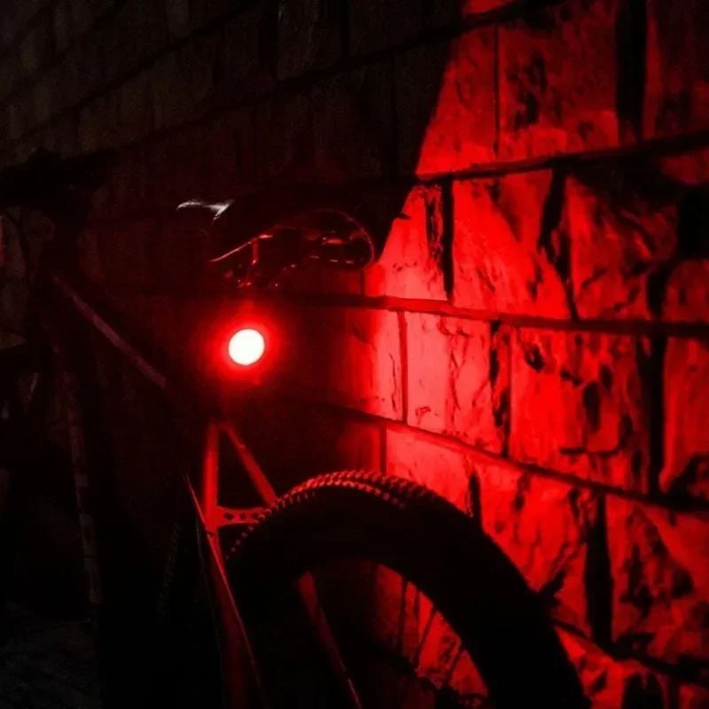 Bike Waterproof LED Bicycle Taillight Battery-Powered Warning Light Image 6