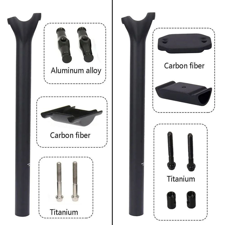 Carbon Fiber Bike Seat Post  27.2/30.9/31.6mm Matte Finish Image 3