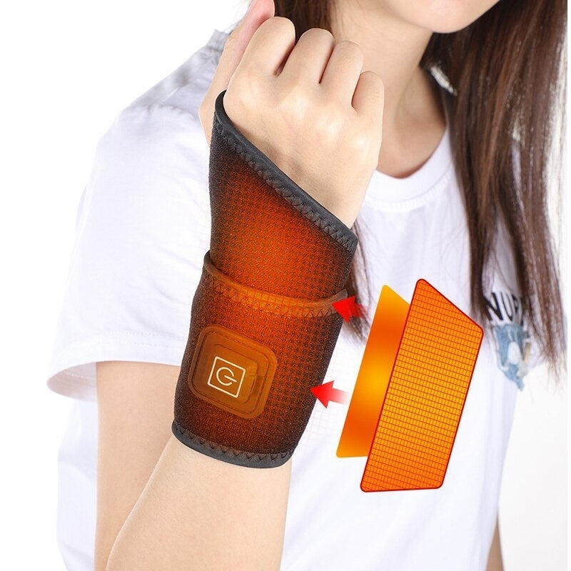 Heating Wrist Protector Sports Protection Breathable Support Sleeve Hand Joint Brace Tool Heat Health Care Device Image 3