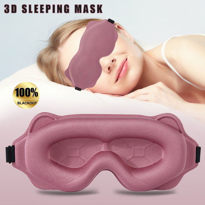 3D Sleeping Mask Block Out Light Soft Padded Sleep Mask For Eyes Slaapmasker Eye Shade Blindfold Sleeping Aid Face Mask Image 1