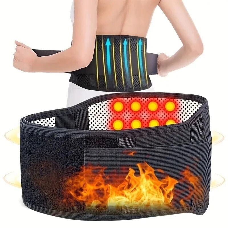 1pc Adjustable Self-heating Magnetic Therapy Back And Waist Support Belt Waist Massage Belt Sports Support Belt Body Image 1