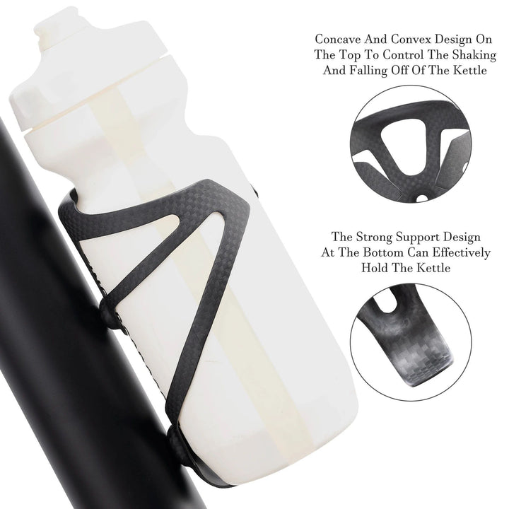 3K Carbon Fiber Water Bottle Cage  Matte Black for MTB/Road Bikes Image 3