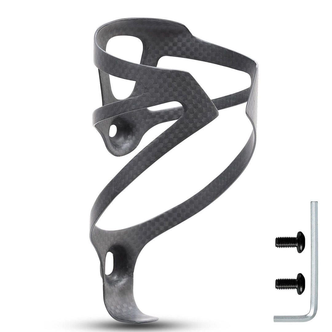 3K Carbon Fiber Water Bottle Cage  Matte Black for MTB/Road Bikes Image 1