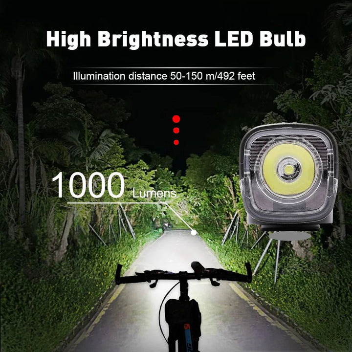 Smart Rainproof USB Bike Light  LED 3000mAh MTB Front Headlight Image 4