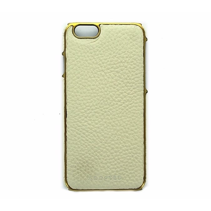 Adopted Leather Wrap Case for Apple iPhone 6 / 6S - White and Gold Image 1