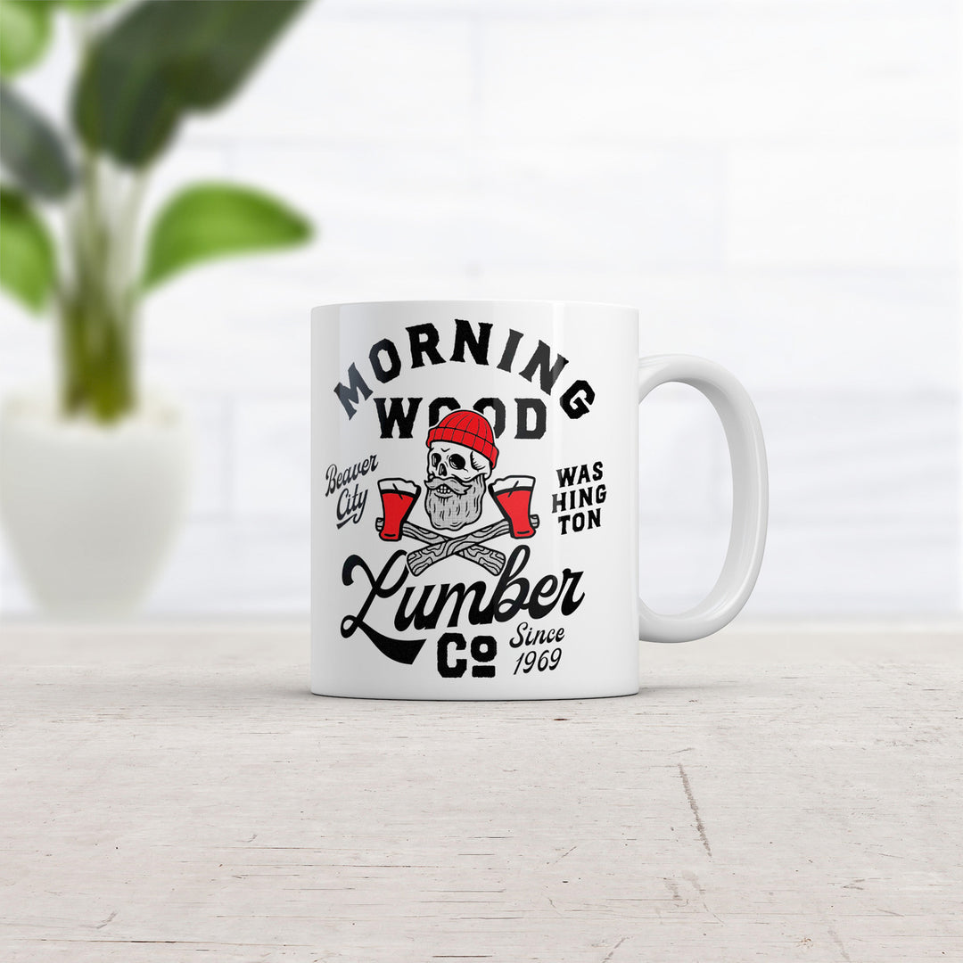 Morning Wood Lumber Company Mug Funny Sarcastic Adult Joke Novelty Coffee Cup-11oz Image 2