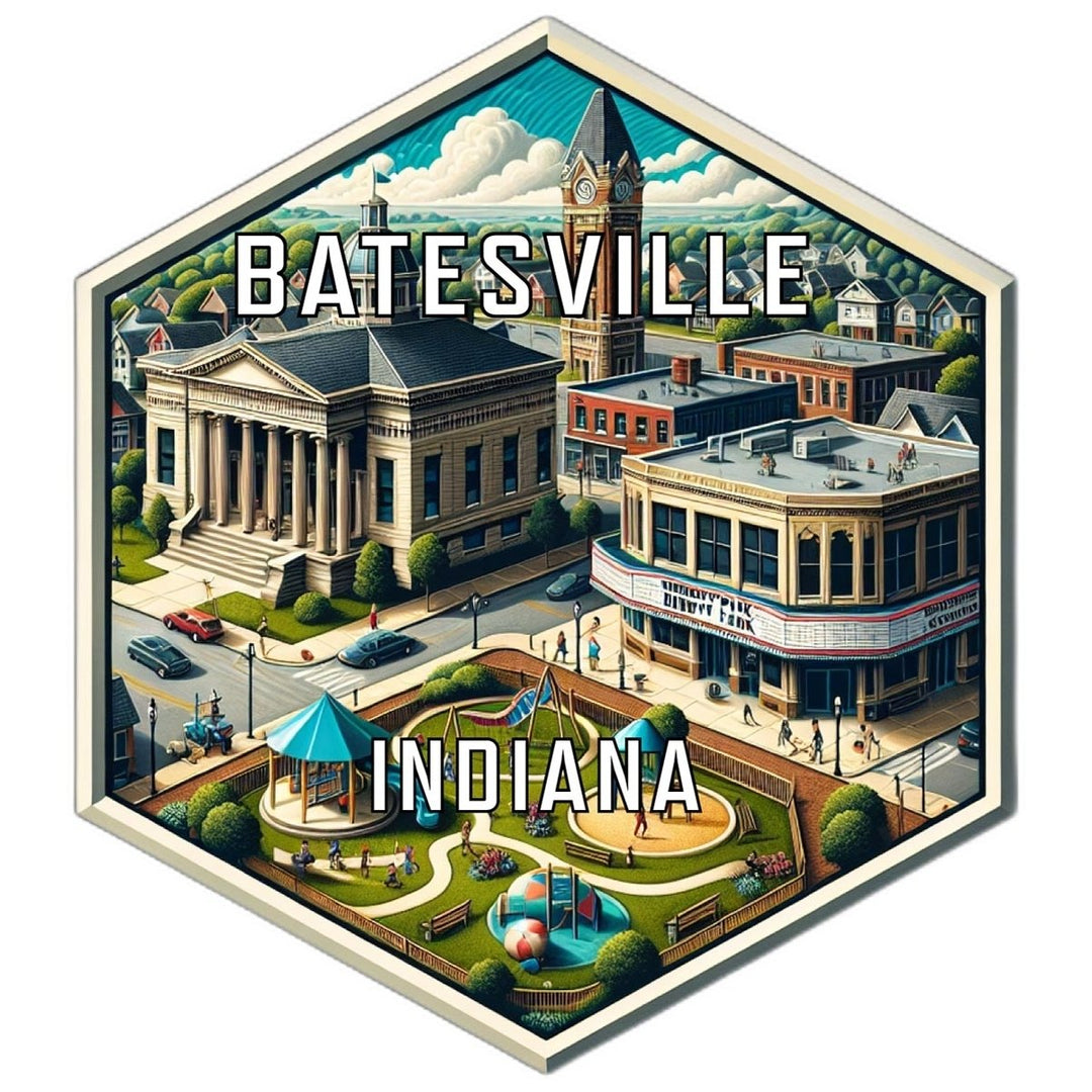 Batesville Indiana Travel Destination Souvenir Vinyl Decal Sticker Image 1