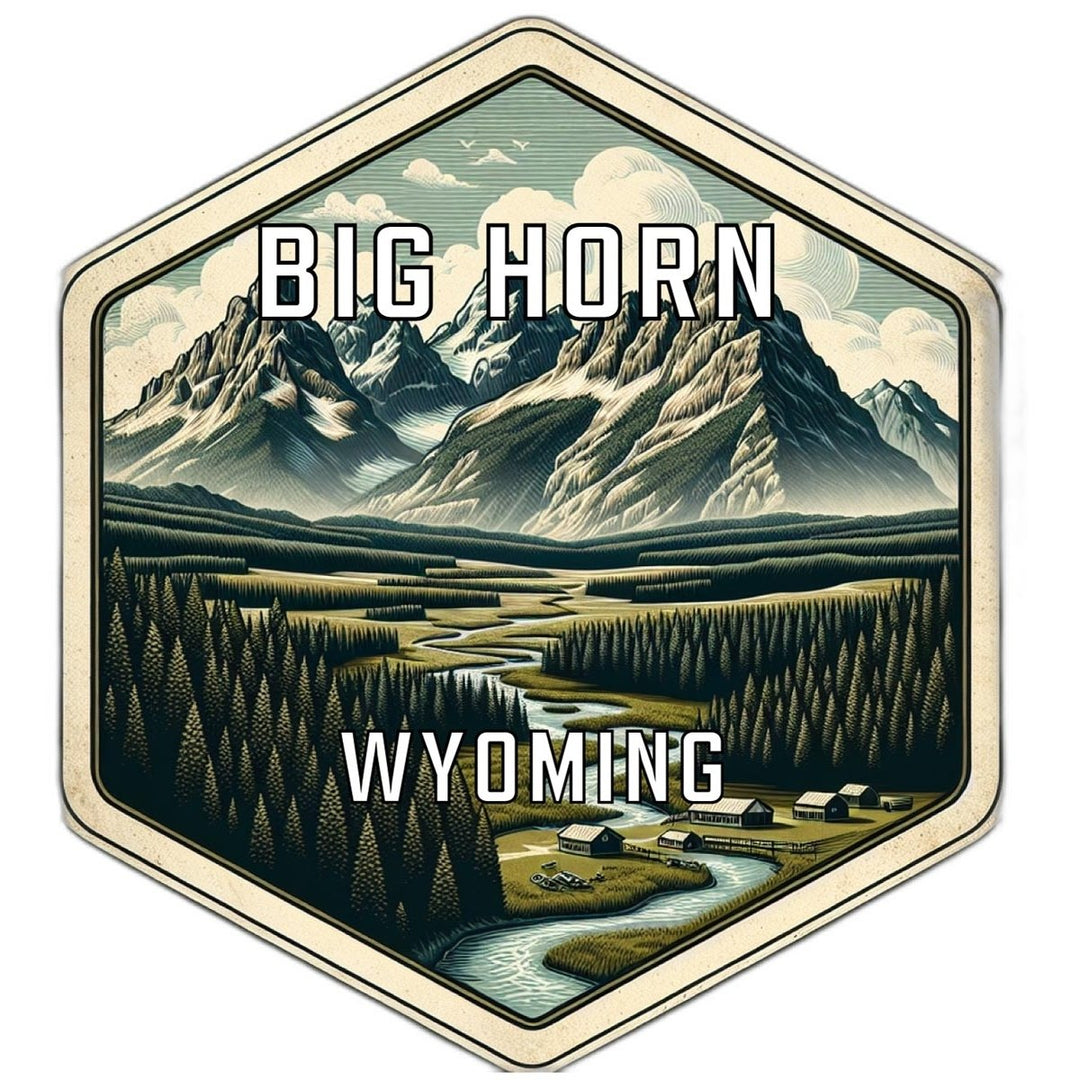 Big Horn Wyoming Travel Destination Souvenir Vinyl Decal Sticker Image 1