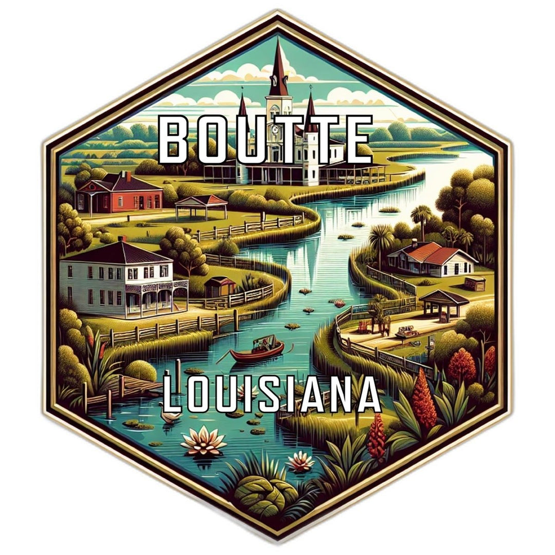 Boutte Louisiana Travel Destination Souvenir Vinyl Decal Sticker Image 1