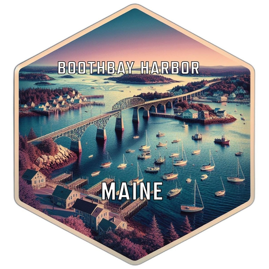 Boothbay Harbor Maine Travel Destination Souvenir Vinyl Decal Sticker Image 1