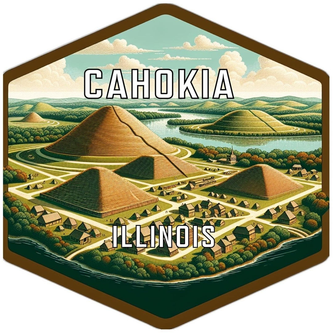 Cahokia Illinois Travel Destination Souvenir Vinyl Decal Sticker Image 1