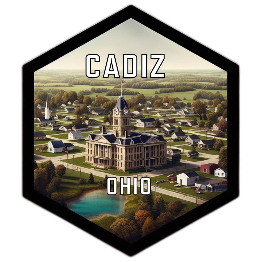 Cadiz Ohio Travel Destination Souvenir Vinyl Decal Sticker Image 1